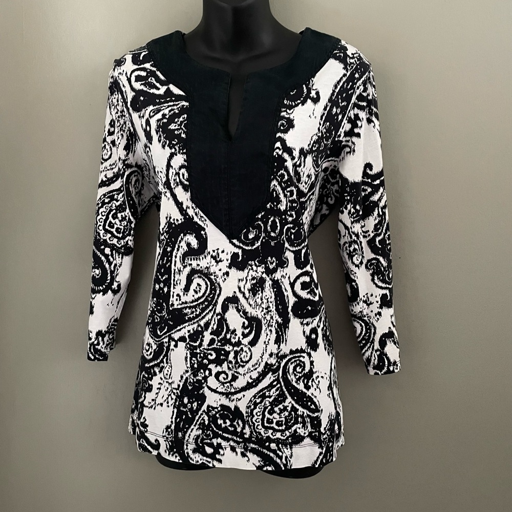 Ralph Lauren Black/White Paisley Shirt